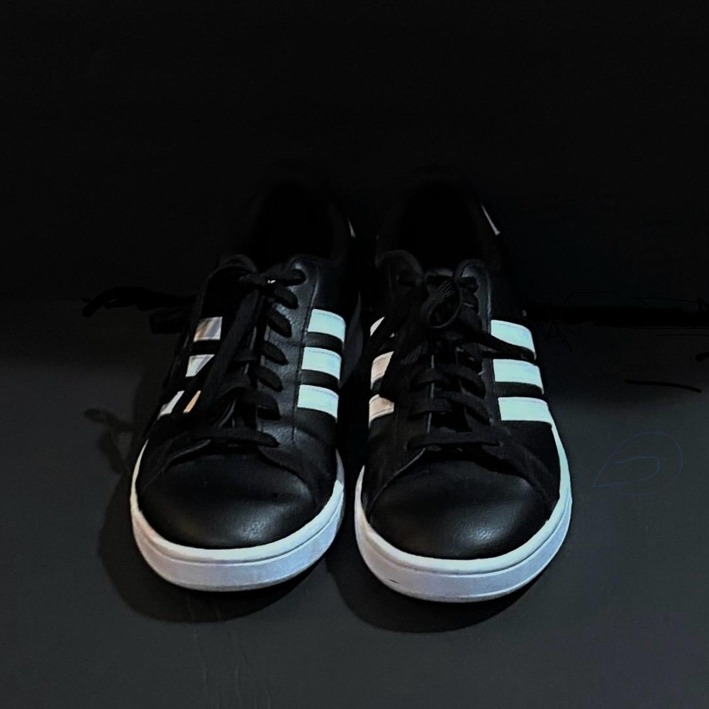 Adidas Black White Stripe Grand Court F36393 Mens Sneakers Athletic Shoes 12.5 - Picture 11 of 12